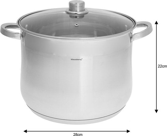 Kinghoff 6-piece soup pot set - cooking pot - soup pot - 7 / 8.6 / 10.7 liters