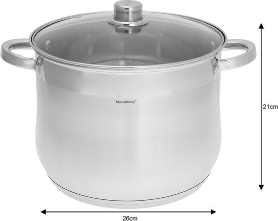 Kinghoff 6-piece soup pot set - cooking pot - soup pot - 7 / 8.6 / 10.7 liters