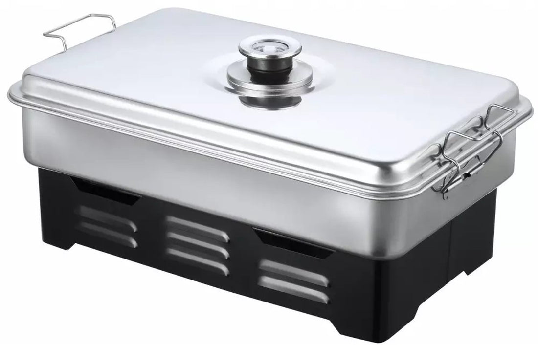 Balkonräucherofen mit Thermometer - Edelstahl, kompakt und tragbar - Ideal für Fisch, Hähnchen und Fleisch - Barbecue Räucherofen - BBQ Smoker