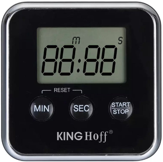 Kinghoff Kitchen Timer - Up to 99 Minutes and 59 Seconds - With Magnet and Stand - Cooking Timer - Kitchen Alarm