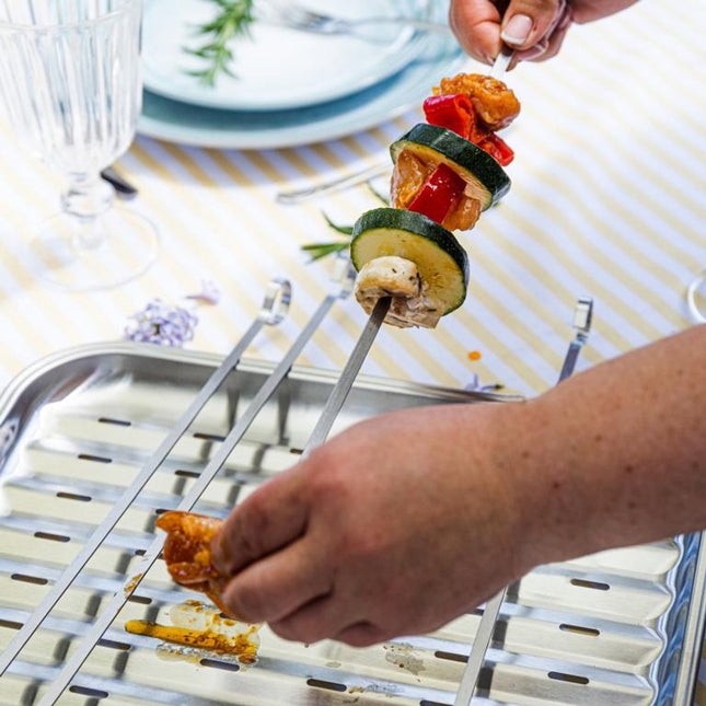 Kinghoff KH-1914 BBQ spiezen van RVS – set van 4, 35,8 cm – foto 2