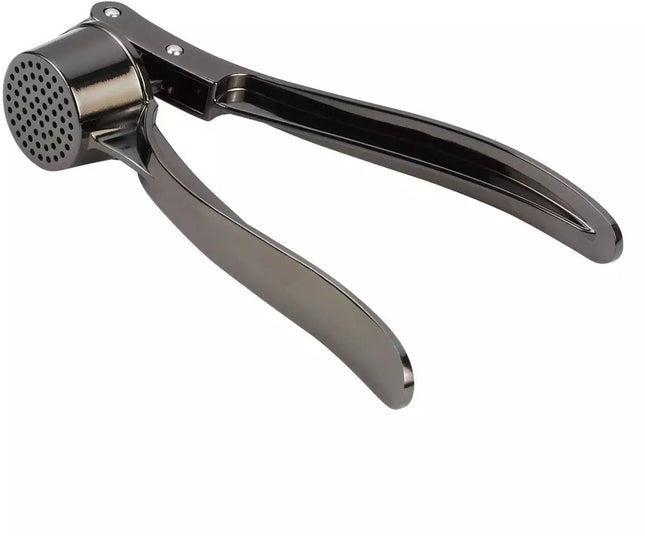 Kinghoff Garlic Press - Graphite-colored, Stainless Steel, Ergonomic Design