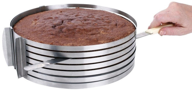 Lot de 3 cercles à pâtisserie - Acier inoxydable - Ø 24-30 cm x 8,5 cm de hauteur - Diamètre réglable - Moule à gâteau - Moule de cuisson - Ajustable