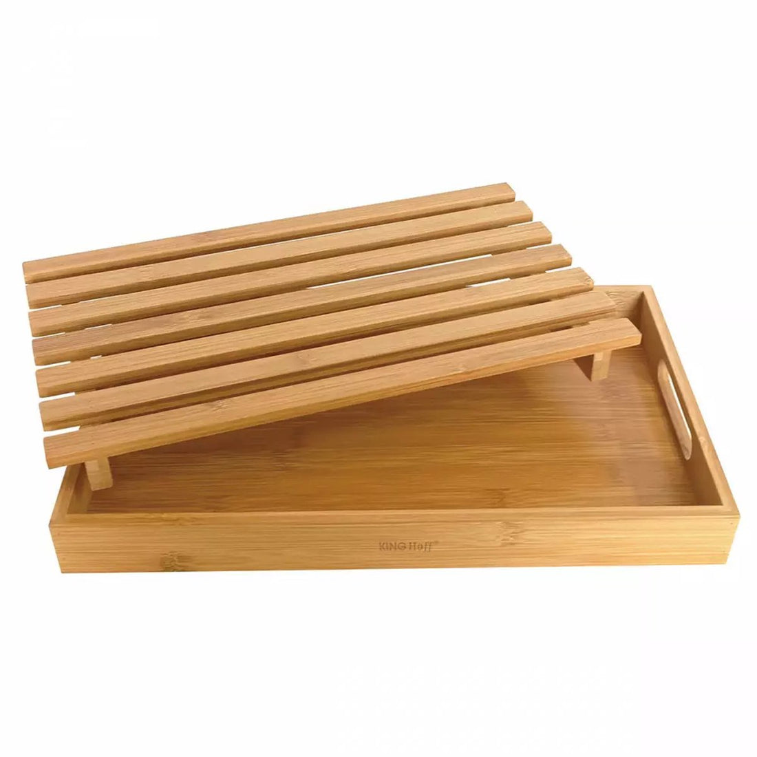 Cutting Board with Crumb Tray - Bamboo, 38 x 23 cm - Durable and Functional Kitchenware - Serving Board