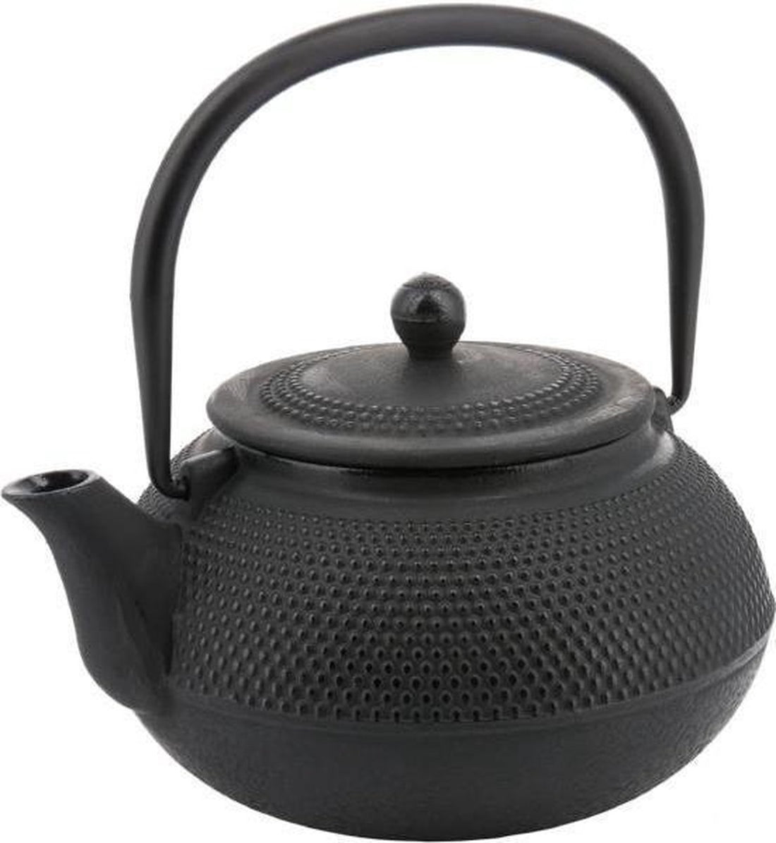 Cast iron teapot - 0.85l - with filter - black