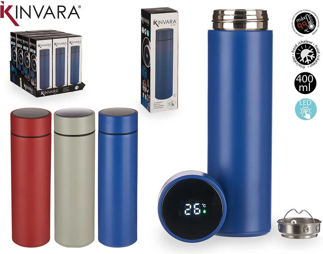 Kinvara thermosfles met LED-scherm – temperatuurdisplay en theefilter