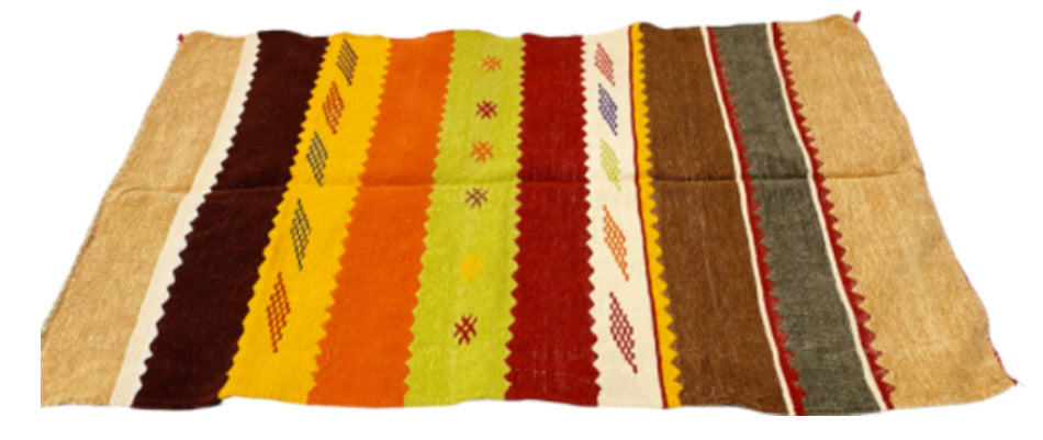 Colorful Moroccan kilim rug 100 x 150 cm