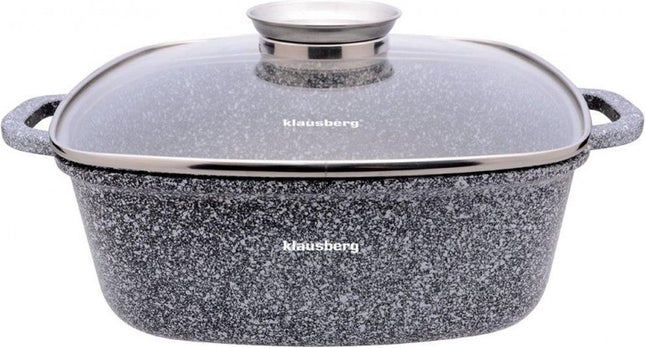Poêle à frire Klausberg - faitout - 28 cm - 6,5 L - revêtement en marbre - couvercle aroma