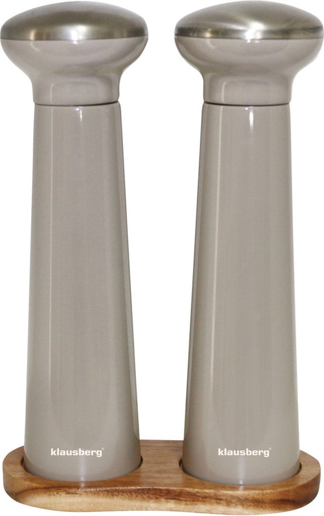 Klausberg - Peper en zout molen - grijs - glans - 22,5 cm