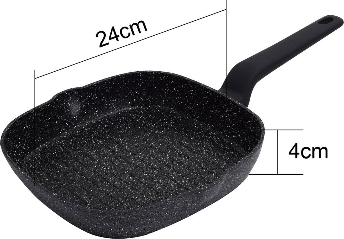 Klausberg 7661 - Bratpfanne aus schwarzem Marmor - 24 cm