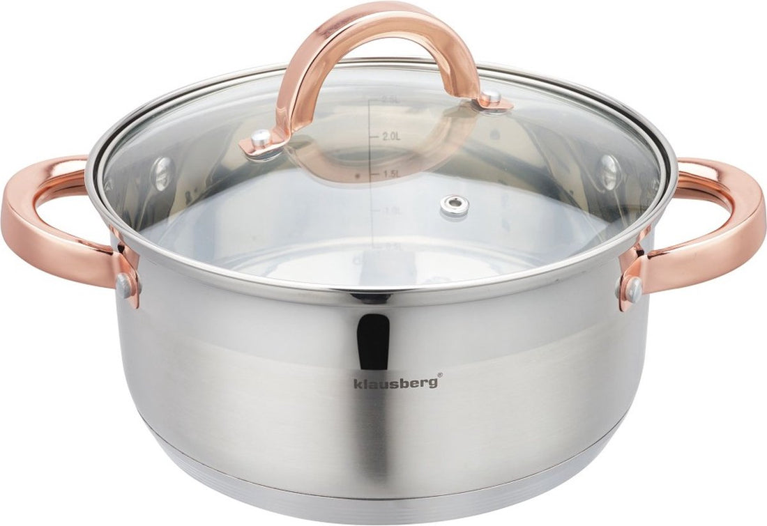 Klausberg 7728 - steamer pot - 3-piece - 20 cm - stainless steel - all heat sources