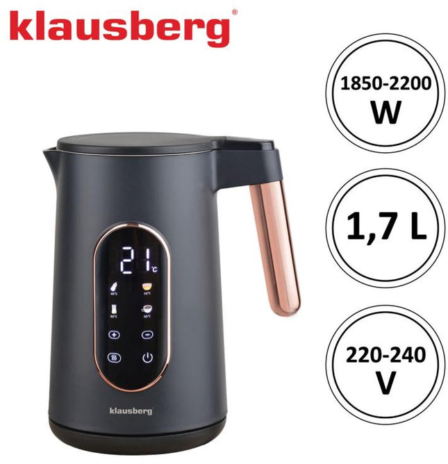 Klausberg KB-7892 waterkoker met 13 temperatuurstanden – 1,7 liter, 2200 W – foto 2