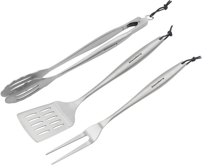 Klausberg KB-7900 barbecue giftset – spatel, vleesvork en tang van RVS – foto 2