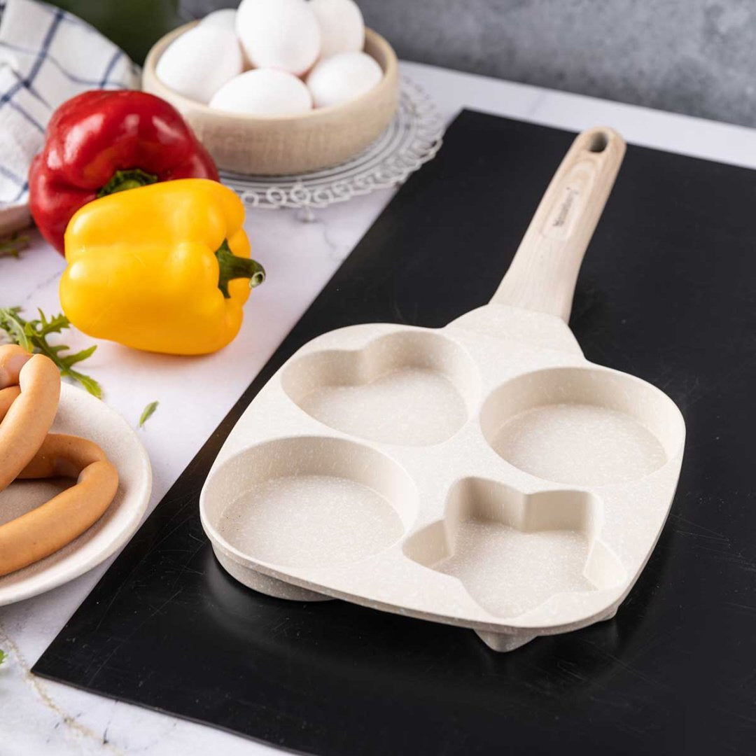 Klausberg KB7809 Marble Egg and Pancake Pan - 4 Sections - 19 x 19 cm