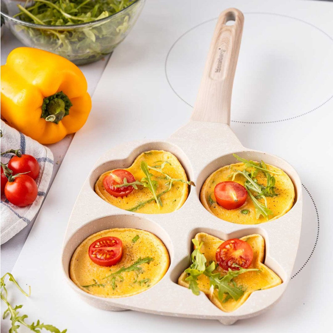 Klausberg KB7809 Marble Egg and Pancake Pan - 4 Sections - 19 x 19 cm