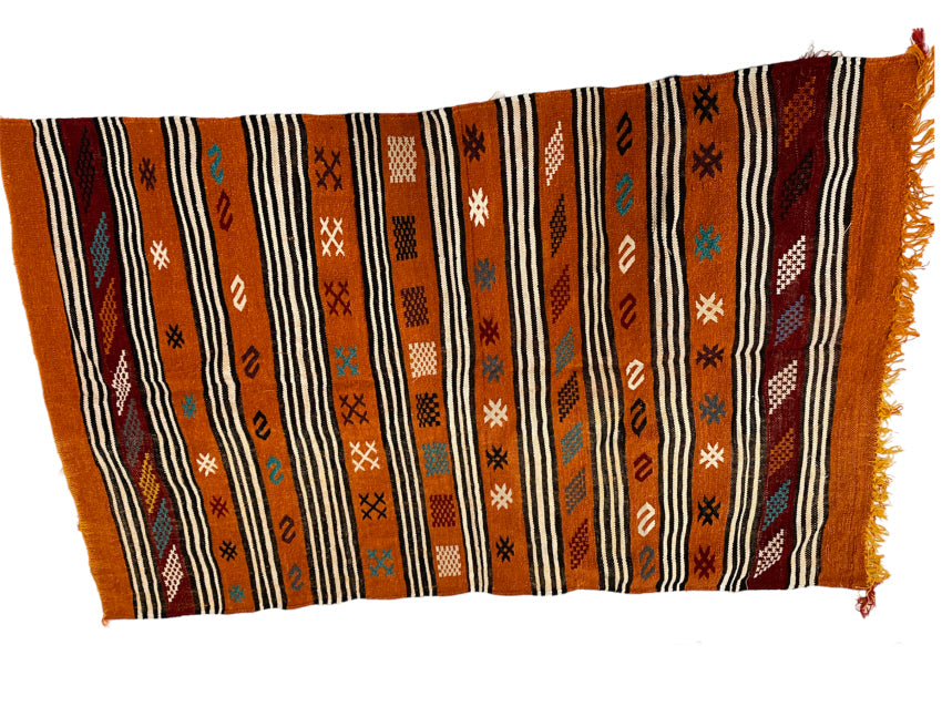 Moroccan kilim rug stripes 100x150 cm