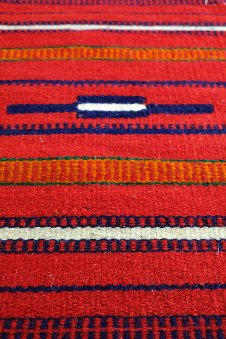 Handgeweven kelim vloerkleed van wol – Bedoeïenen stijl, 60 x 80 cm