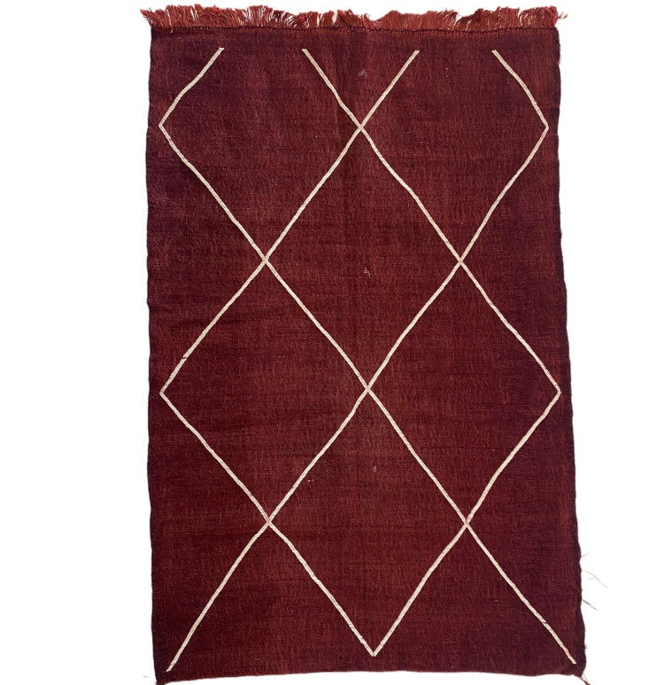 Platgeweven Marokkaans kelim kleed 145 x 95 cm