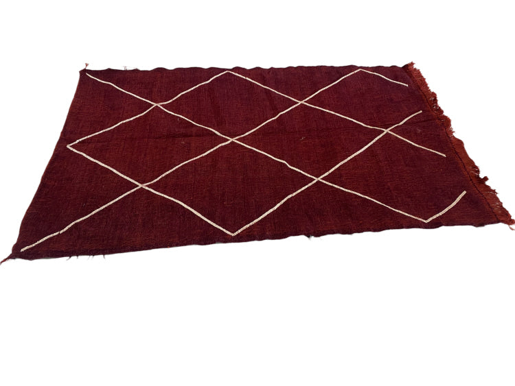 Platgeweven Marokkaans kelim kleed 145 x 95 cm
