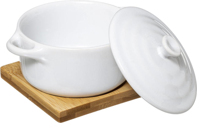 Kleine braadpan met deksel van keramiek – ovenschaaltje, Ø 10 cm – foto 2