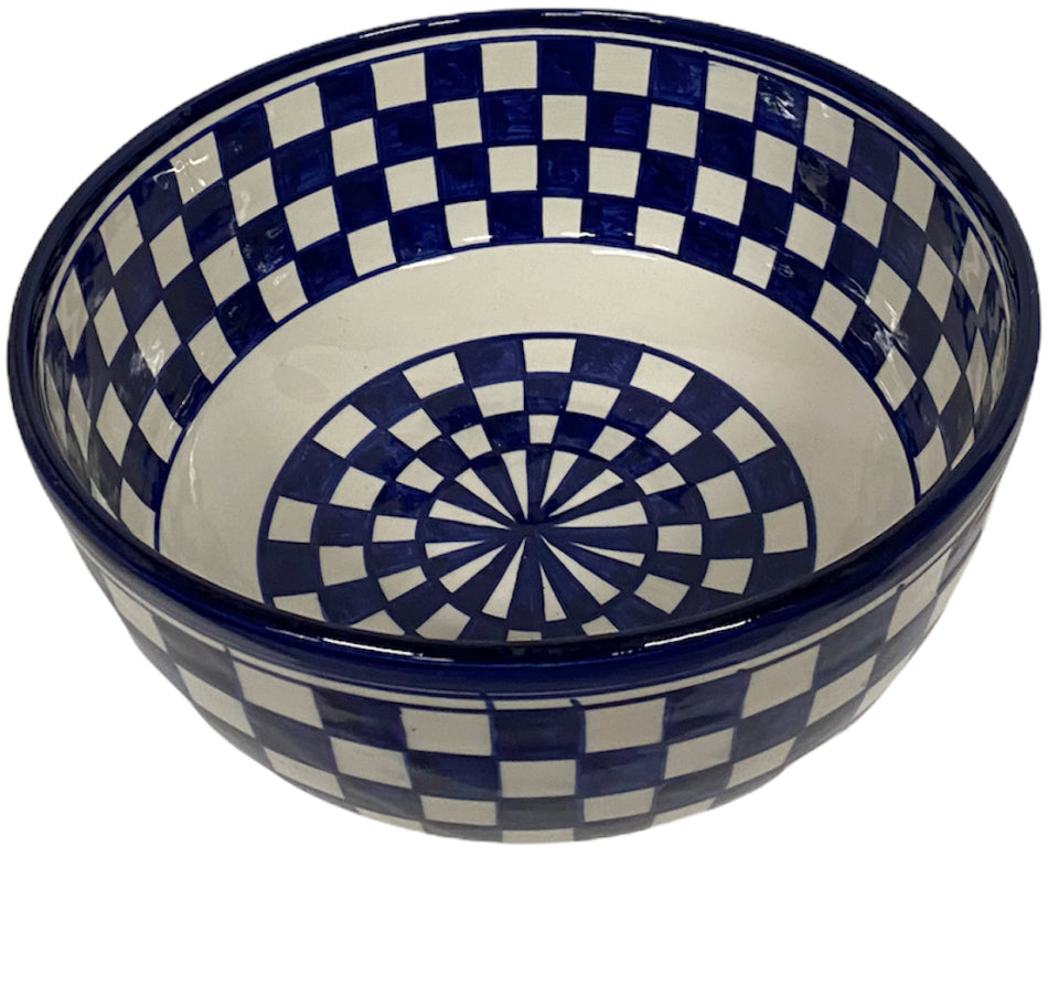 Bol marocain bleu et blanc Ø 24 x 10 cm