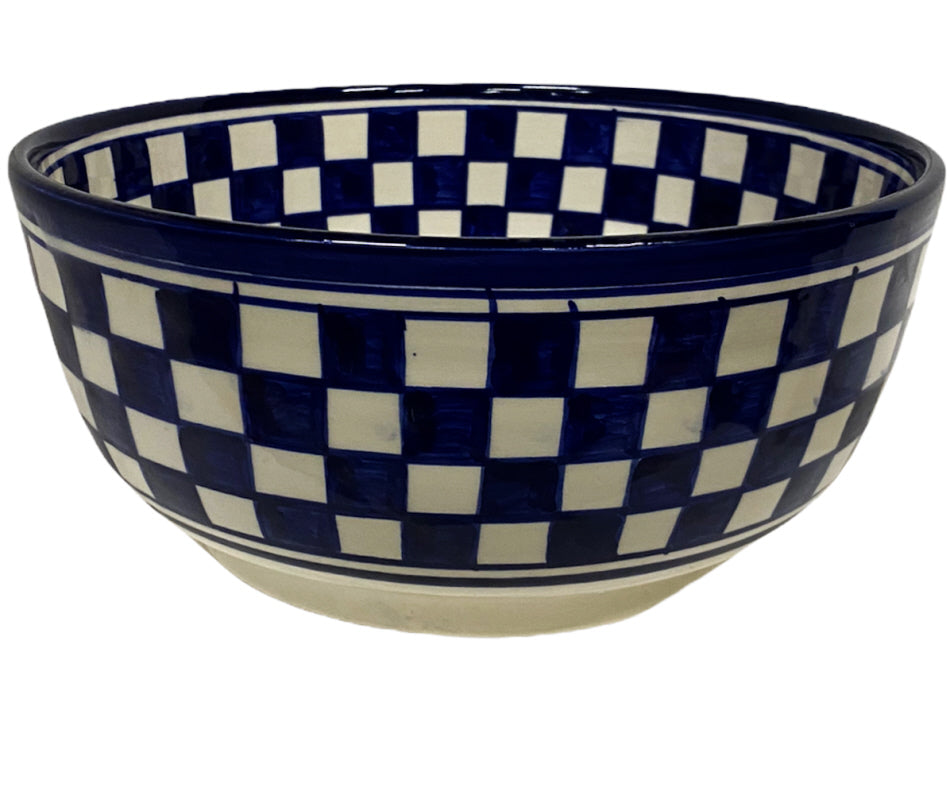 Marokkaanse kom blauw wit Ø 20 x 9 cm