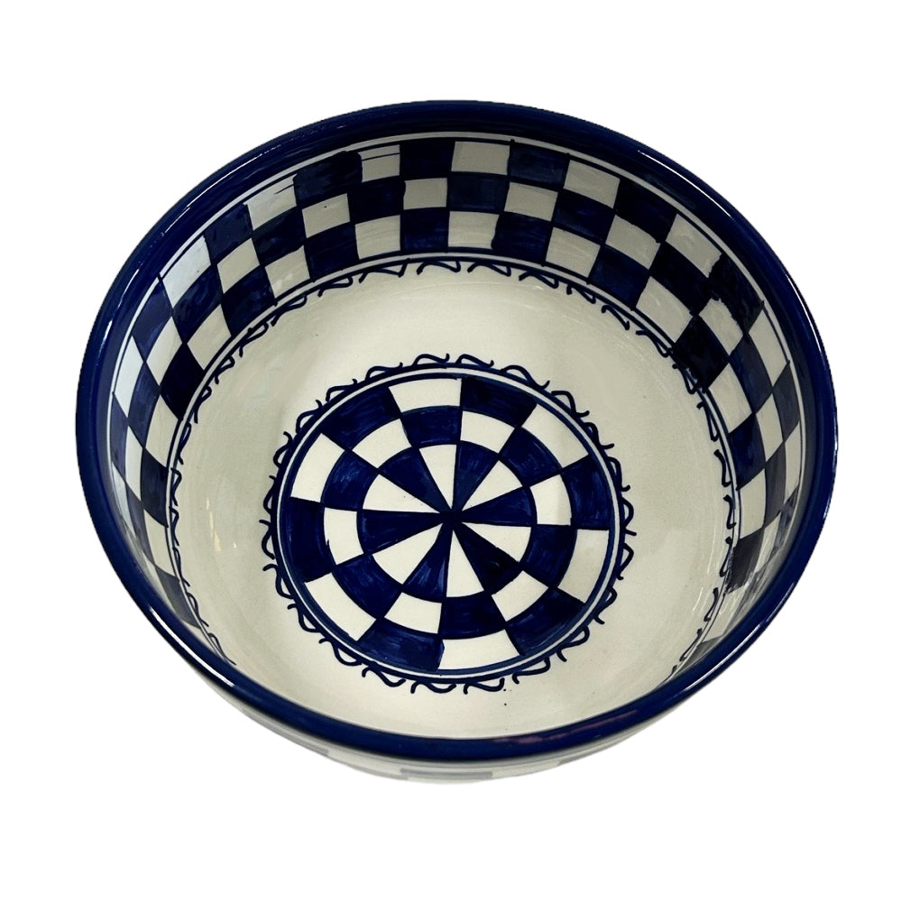 Marokkaanse kom blauw wit Ø 20 x 9 cm