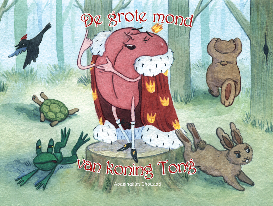 De grote mond van de koning tong