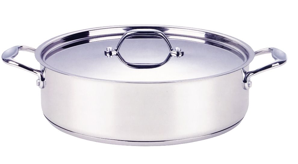 Lage RVS kookpan en braadpan, ook voor inductie – Ø 26 tot 40 cm – foto 2