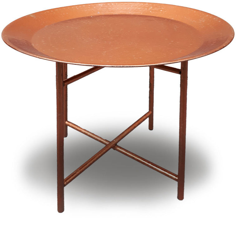 Copper-colored bowl table 60 cm