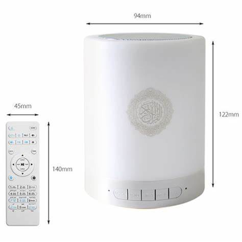 Koran Touch Lamp Draagbare Speaker wit
