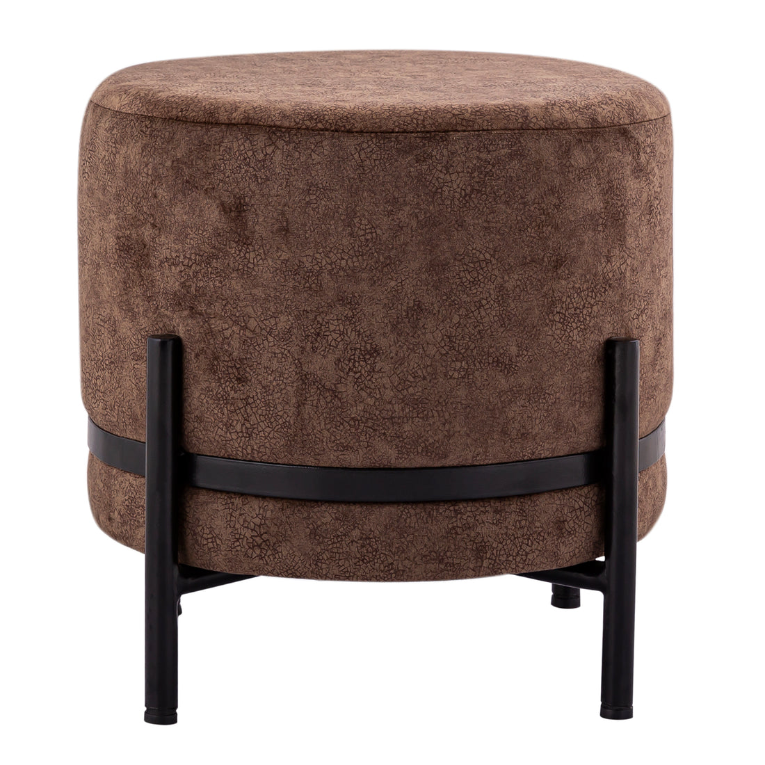 Hocker Wildleder-Optik Pouf Ø 35 H 37 cm