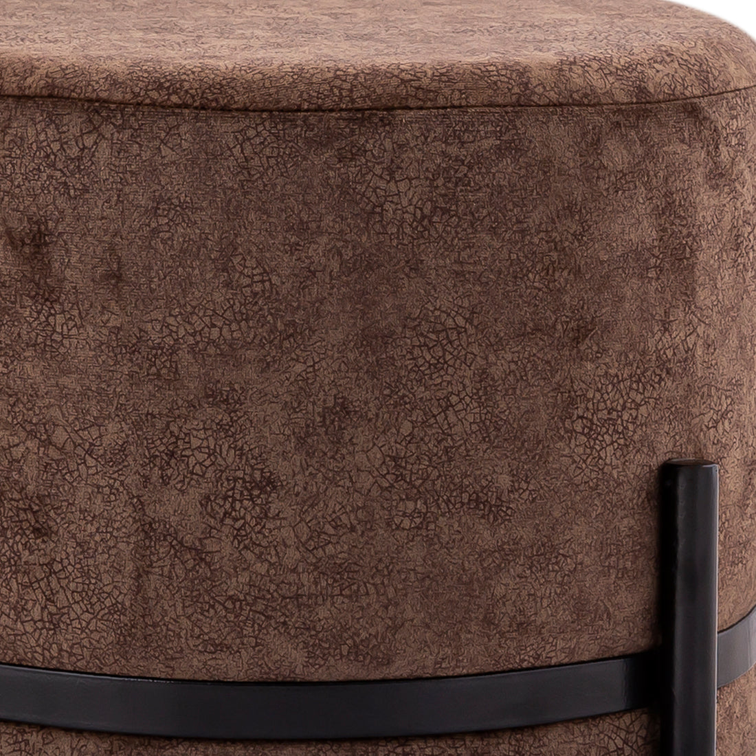 Hocker Wildleder-Optik Pouf Ø 35 H 37 cm