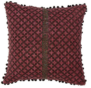 Oosterse Khadi kussenhoes 45 x 45 cm – handgemaakt katoen met pompons – foto 9