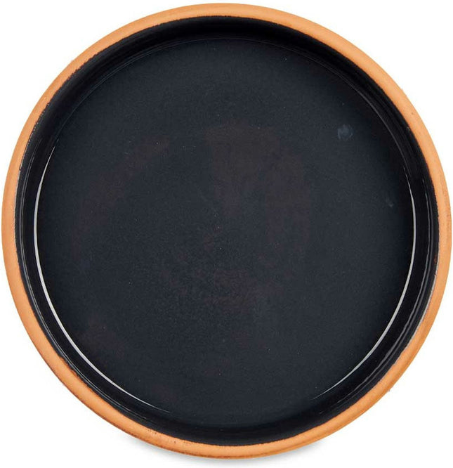 La Dehesa - Tapas - Tapasschalen servieren - Terrakotta-Auflaufform - schwarz 23 x 4 cm