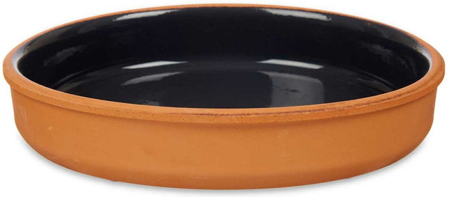 La Dehesa - Tapas - Tapasschalen servieren - Terrakotta-Auflaufform - schwarz 23 x 4 cm