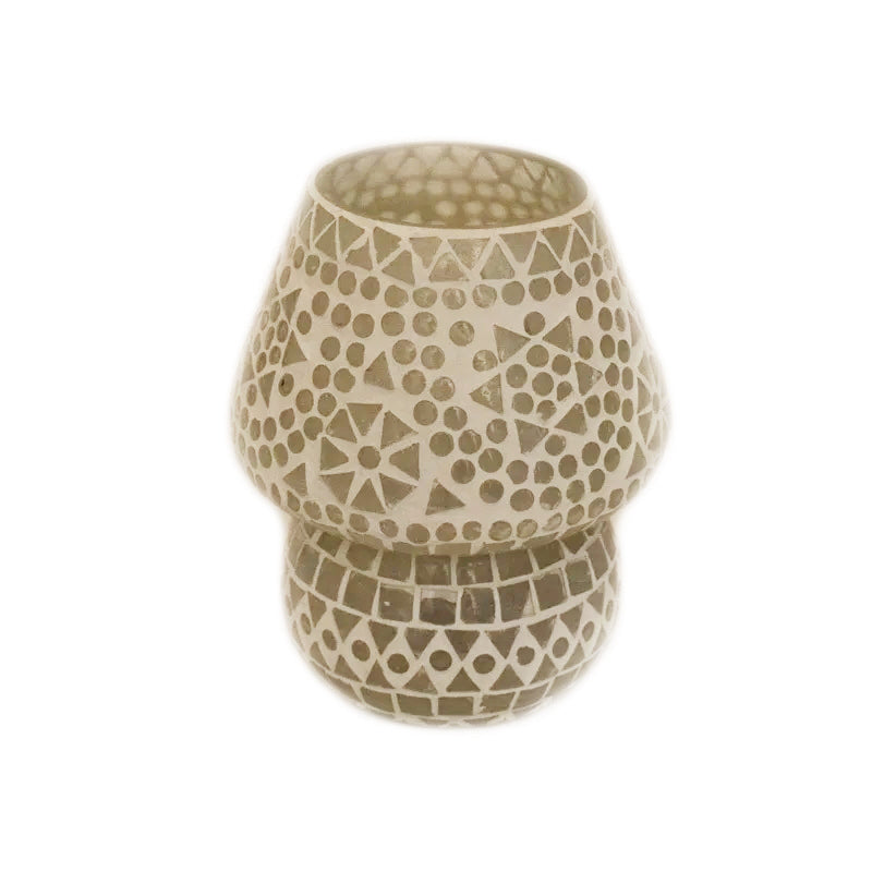 Lampe de table champignon mosaïque orientale transparente