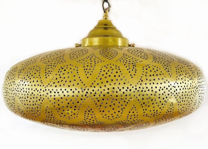 Gouden Marokkaanse filigrain hanglamp