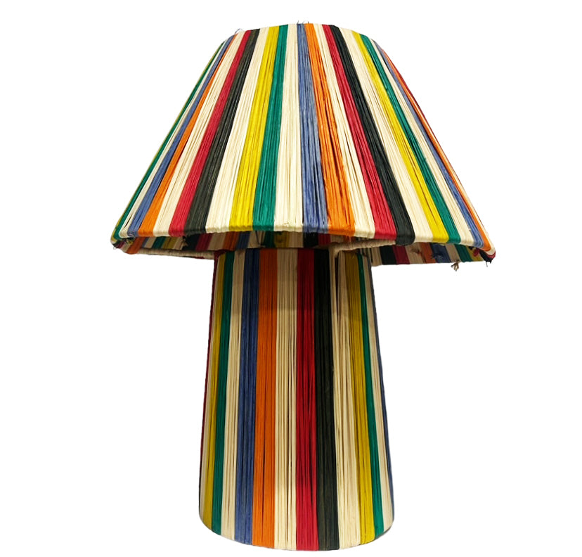 Marokkaanse raffia lampenkap voor tafellamp – multicolor, 34 cm hoog – foto 4