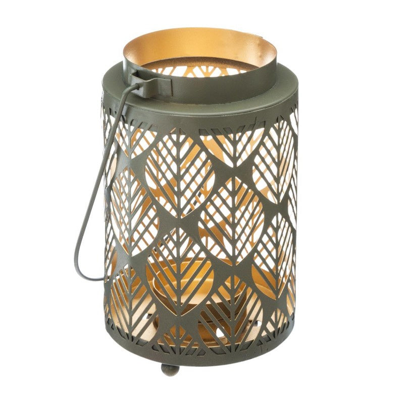 Lanterne cylindrique en métal « ajourée » 13 cm