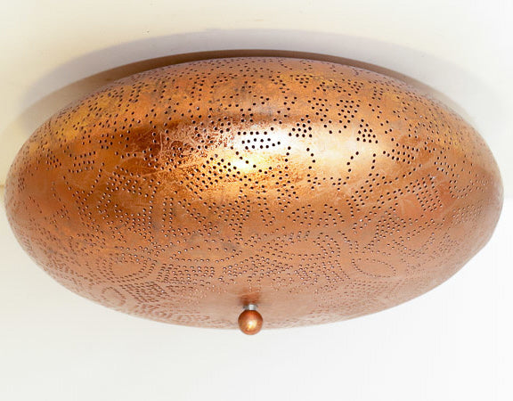 Orientalische Deckenleuchte Filigran 38 cm - Vintage Kupfer