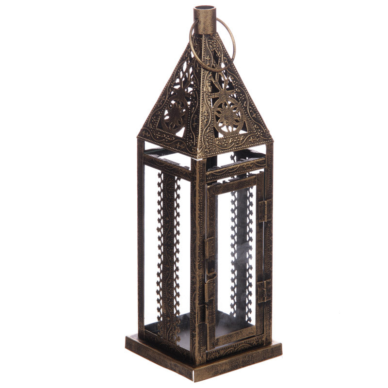 Lanterne marocaine brossée dorée