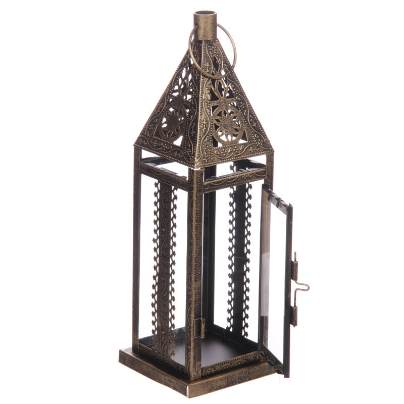 Lanterne marocaine brossée dorée