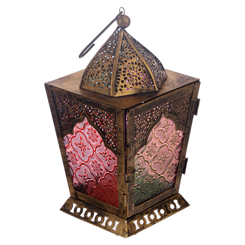 Small Tapered Gold-Coloured Moroccan Lantern
