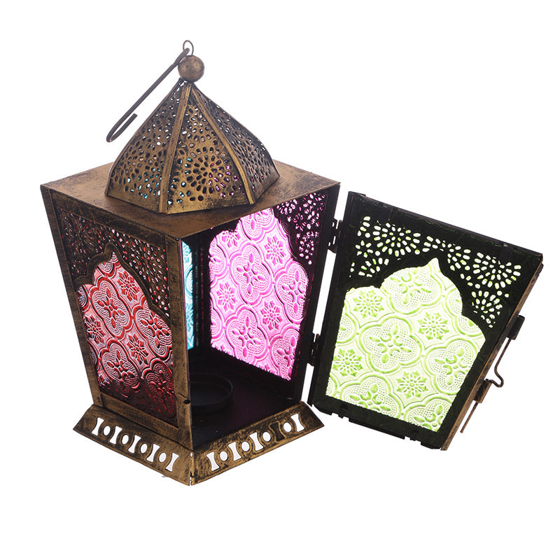 Small Tapered Gold-Coloured Moroccan Lantern