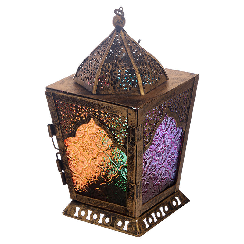 Small Tapered Gold-Coloured Moroccan Lantern