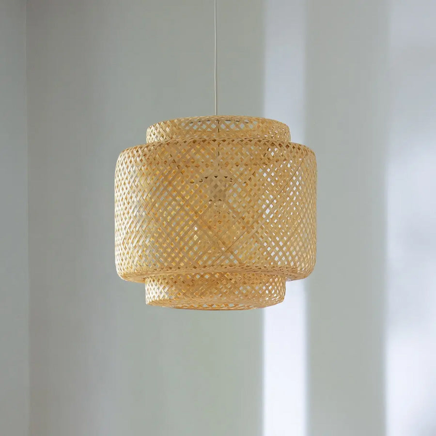 Hängelampe geflochten Bambus - Ø40 x 38 cm