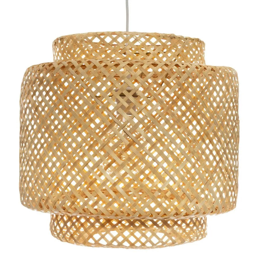 Hängelampe geflochten Bambus - Ø40 x 38 cm