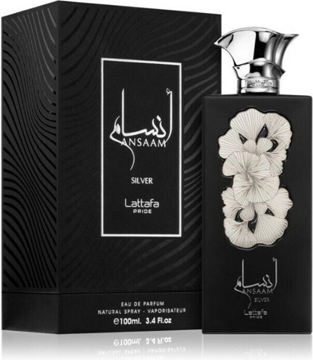 Lattafa Ansaam Silver eau de parfum 100 ml – fris en kruidig met lavendel