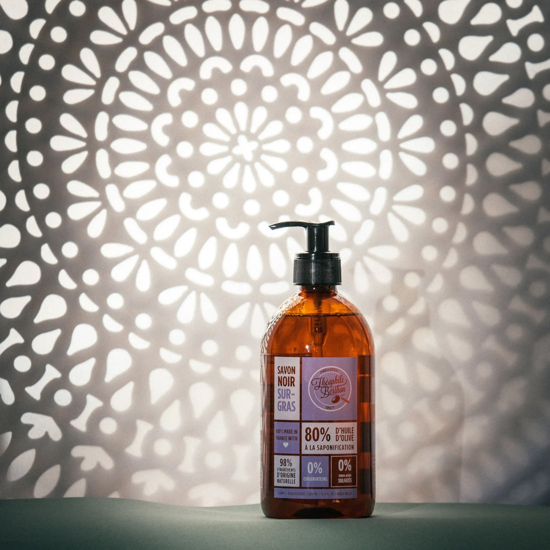 Black soap with lavender 500ml. Fragrance-free
